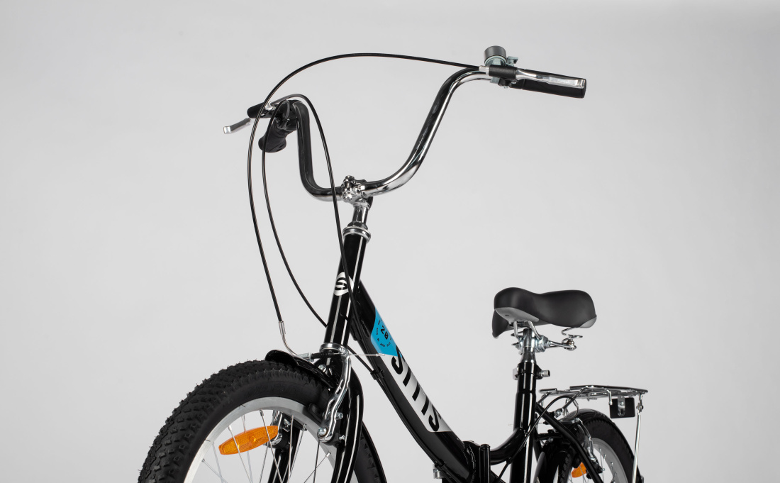 Велосипед SITIS POINT 7SP 20" (2025) Black-Grey-Blue