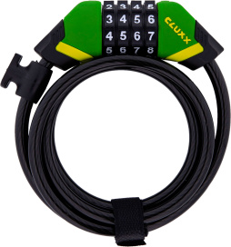 Велозамок CLUXX Gardia 850C 150cm Green-Black велосипедные замки