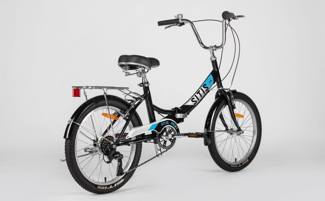 Велосипед SITIS POINT 7SP 20" (2025) Black-Grey-Blue