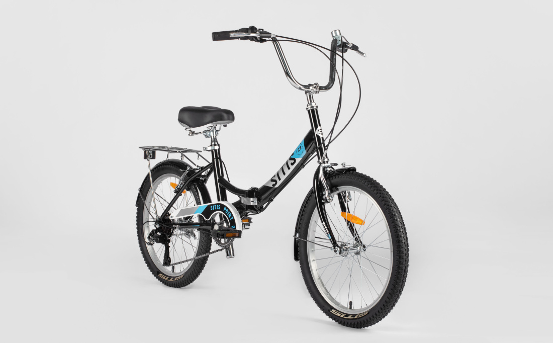 Велосипед SITIS POINT 7SP 20" (2025) Black-Grey-Blue