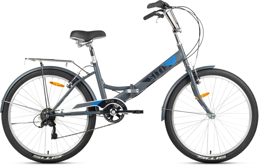 Велосипед SITIS POINT 7SP 26" (2025) Grey-Black-Blue