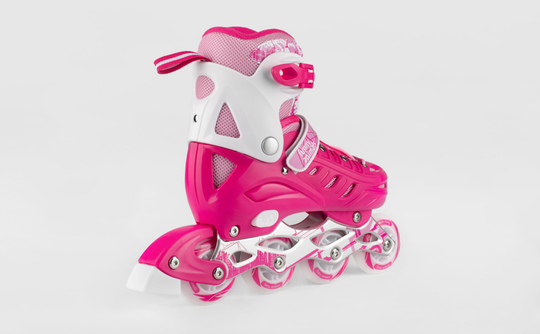 Ролики FUNNY ANIMALS WILD Pink-White