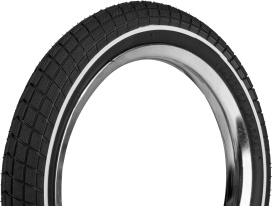 Велопокрышка STS HY-172 14х2.125 черный c белой полосой