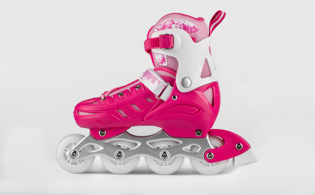 Ролики FUNNY ANIMALS WILD Pink-White