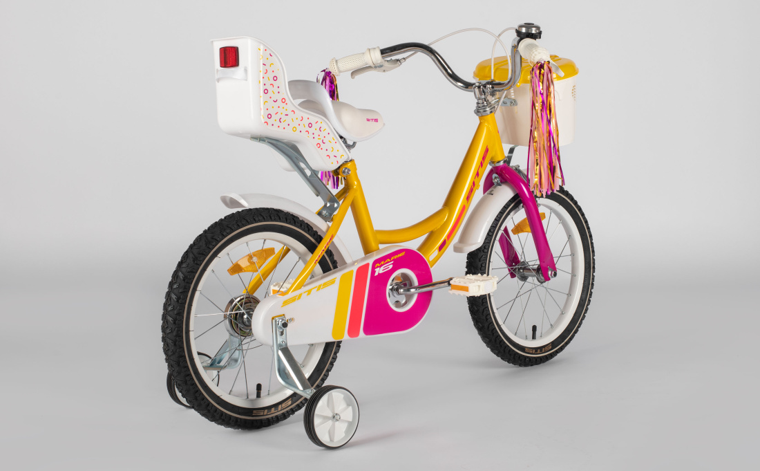Велосипед SITIS MARIE 16 (2025) Yellow-Purple-White