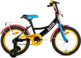 Велосипед SITIS PAMS 16 (2025) Black-Blue-Yellow