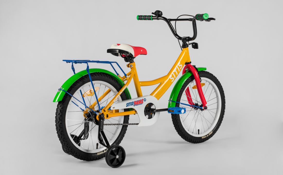 Велосипед SITIS PAMS 18 (2025) Yellow-Green-Red