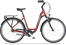 Велосипед KTM CITY LINE 28 D-W Night Red-Grey