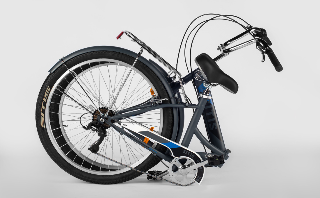 Велосипед SITIS POINT 7SP 26" (2025) Grey-Black-Blue