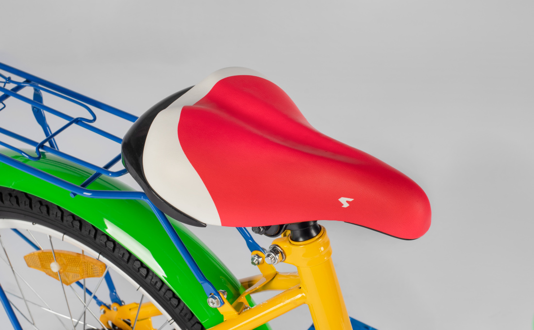 Велосипед SITIS PAMS 18 (2025) Yellow-Green-Red