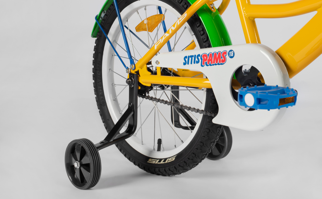 Велосипед SITIS PAMS 18 (2025) Yellow-Green-Red