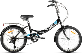 Велосипед SITIS POINT 7SP 20" (2025) Black-Grey-Blue
