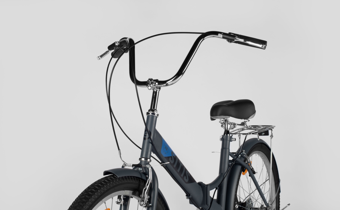 Велосипед SITIS POINT 7SP 26" (2025) Grey-Black-Blue